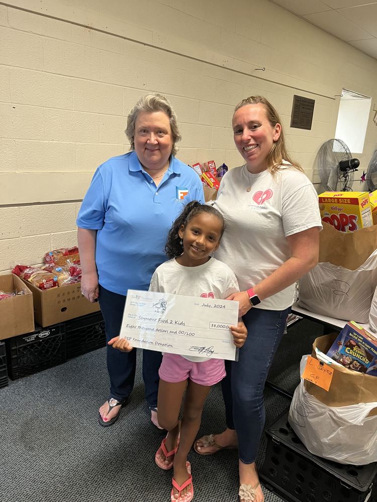 Accepting a donation check